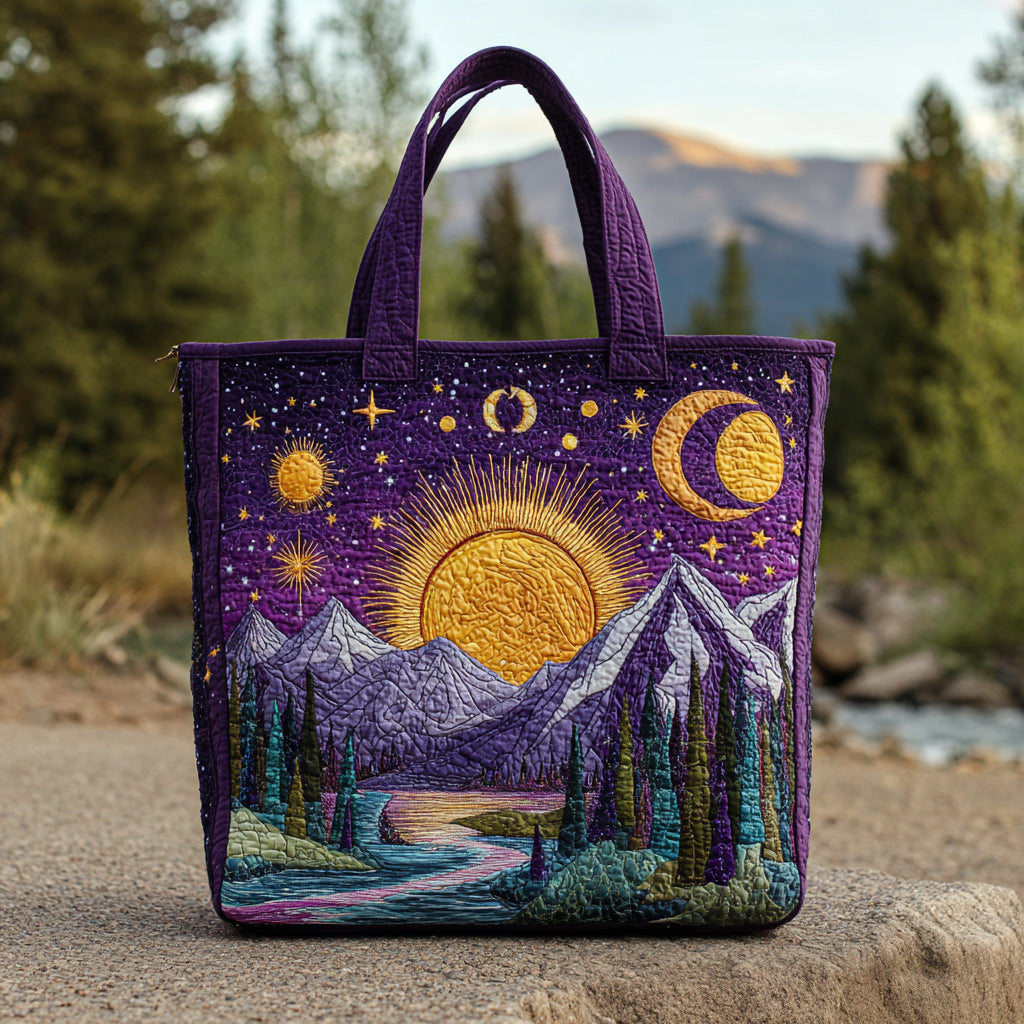 Mountain Sun Quilted Tote Bag NCU0HH166