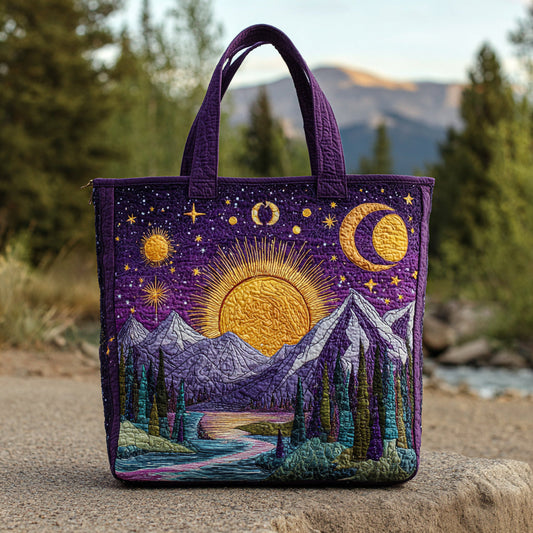 Mountain Sun Quilted Tote Bag NCU0HH166