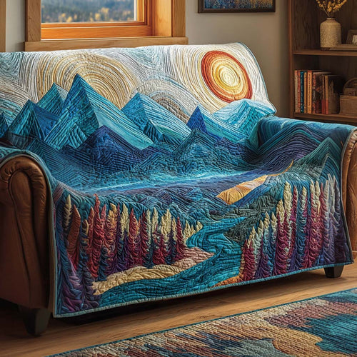 Mountain Sunrise Quilted Sofa Cover NCU0XD1092