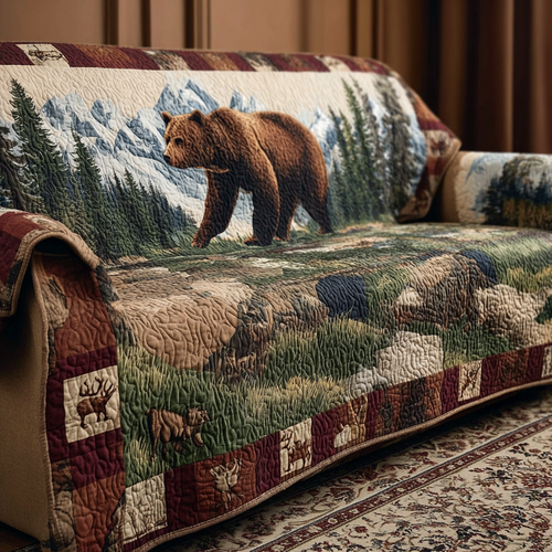 Bear Quilted Sofa Cover NCU0VT335