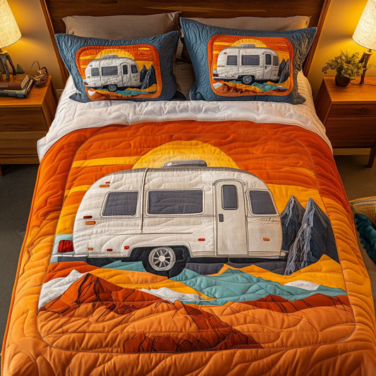 Mountain Travels 3-Piece Quilted Bedding Set NCU0NT6100