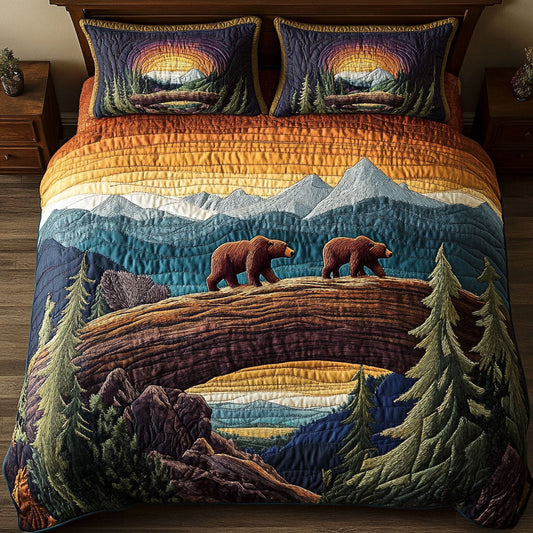 Mountain Walkers 3-Piece Quilted Bedding Set NCU0NT5374