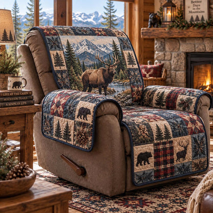 Mountain Wildlife Lodge Quilted Sofa Cover NCU0DV10206