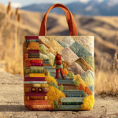 Mountain of Stories Quilted Tote Bag NCU0TD633