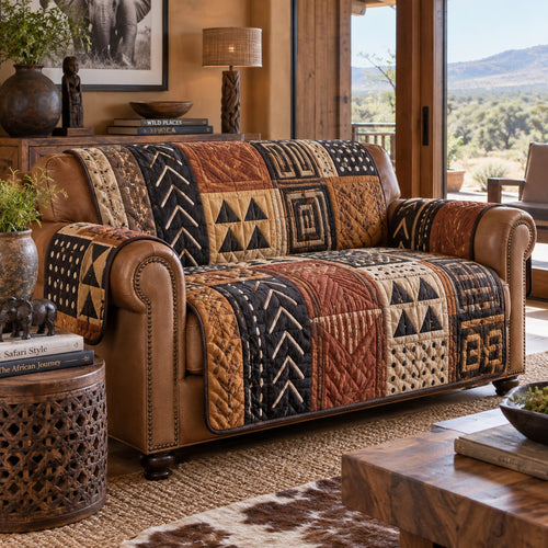 Mudcloth Heritage Quilted Sofa Cover NCU0VL4016