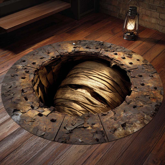 Mummy Awakening Quilted Round Mat NCU0XD959
