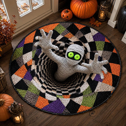 Mummy Escape Quilted Round Mat NCU0DV9896
