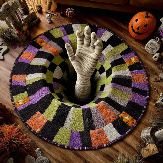 Mummy Tomb Quilted Round Mat NCU0DV7638