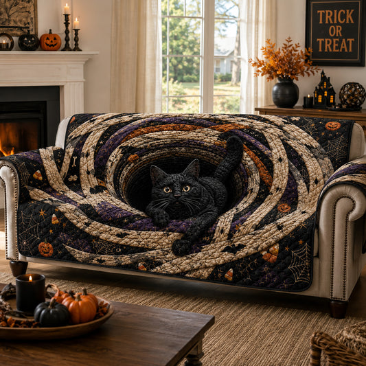Mummy Whiskers Quilted Sofa Cover NCU0VL3621