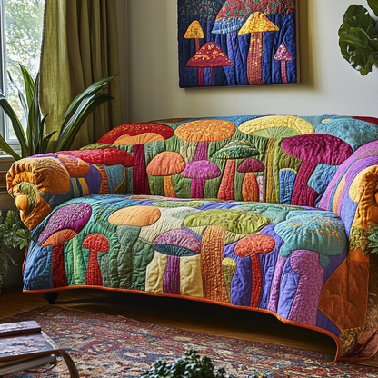 Mushroom Dream Quilted Sofa Cover NCU0DK11115