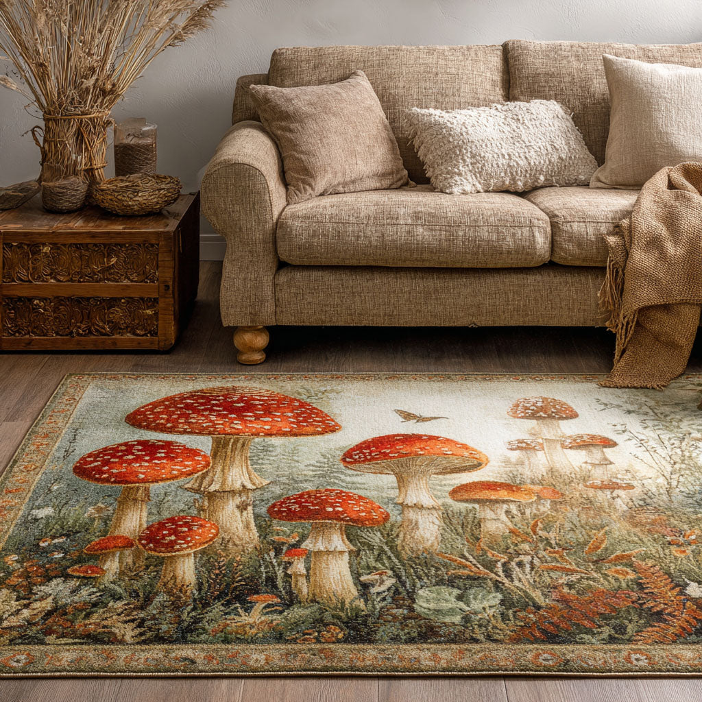 Mushroom Garden Area Rug NCU0DK11527