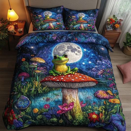 Mushroom Grove 3-Piece Quilted Bedding Set NCU0NT6956