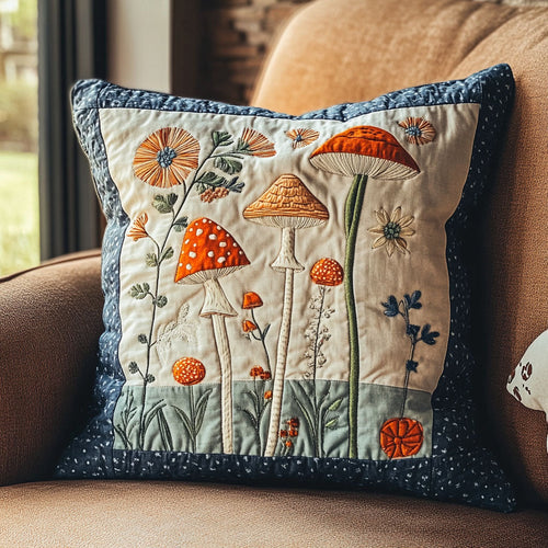 Mushroom Grove Quilted Pillow Case NCU0PT7175