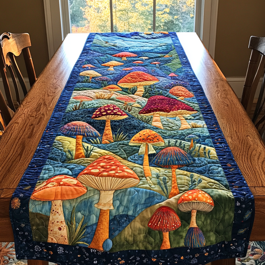 Mushroom Grove Quilted Table Runner NCU0DK7480