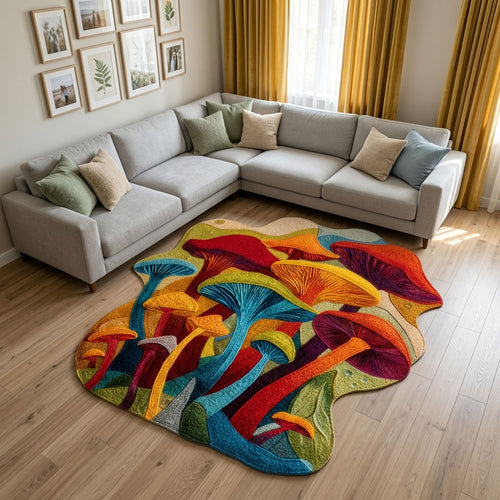 Mushroom Haven Custom Shape Area Rug NCU0DK12313