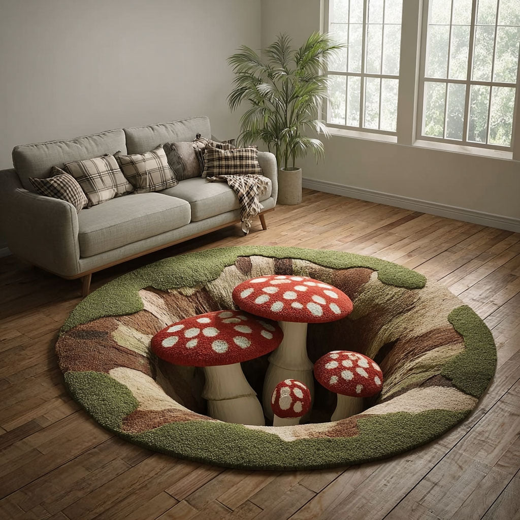 Mushroom Haven Round Carpet NCU0DK11962