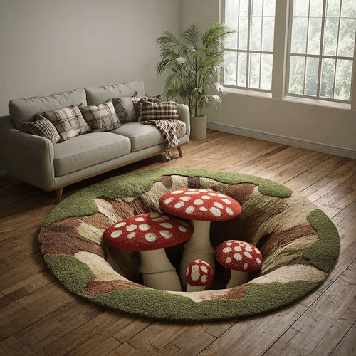 Mushroom Haven Round Carpet NCU0DK11962