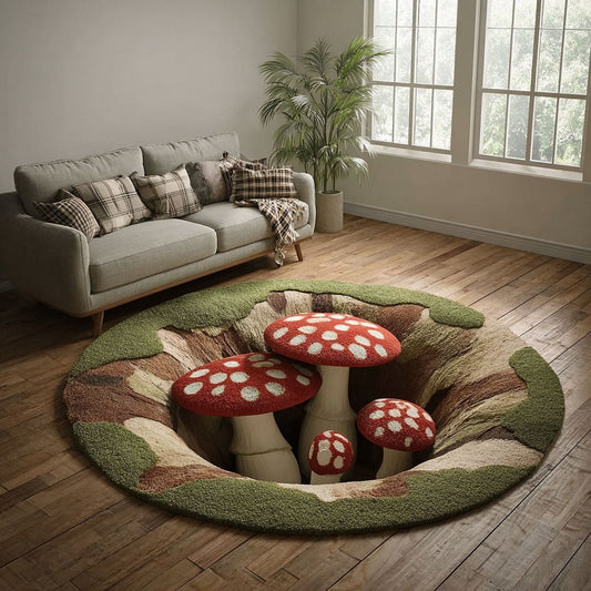 Mushroom Haven Round Carpet NCU0DK11962