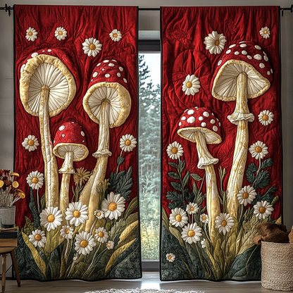 Mushroom Light Quilted Curtains NCU0DK10961
