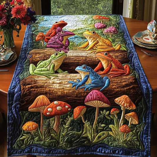 Mushroom Meadow Magic Quilted Table Runner NCU0PT4137