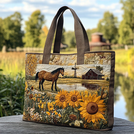 Mustang Meadows Quilted Tote Bag NCU0DV7252