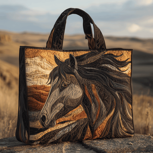 Mustang Spirit Quilted Tote Bag NCU0TH2856