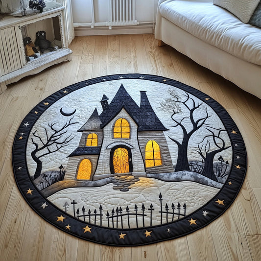 Mysterious Halloween Night Quilted Round Mat NCU0HH063