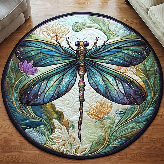 Mystic Dragonfly Quilted Round Mat NCU0NT3878