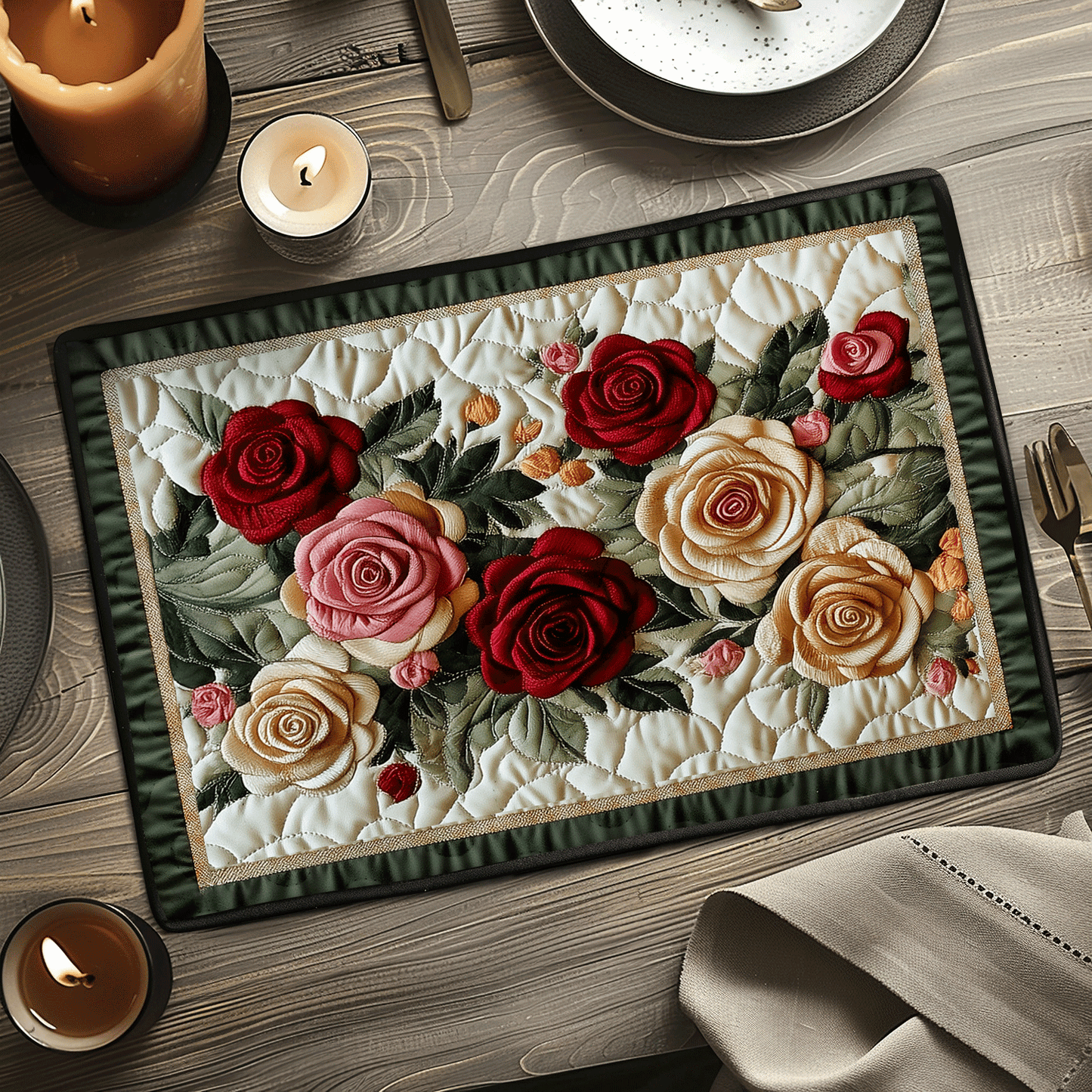 Mystic Rose Quilted Place Mat NCU0DV4861