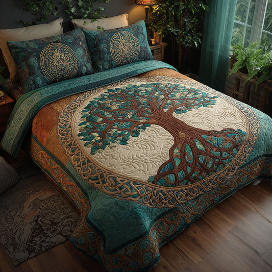 Mystic Arbor 3-Piece Quilted Bedding Set NCU0DK11920