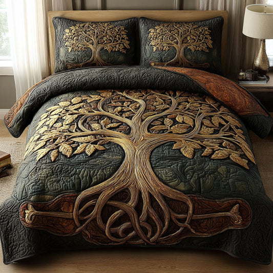 Mystic Arbor 3-Piece Quilted Bedding Set NCU0DK11937