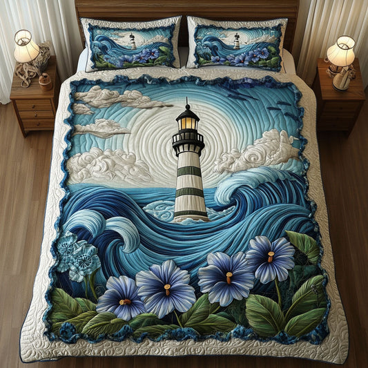 Mystic Beacon 3-Piece Quilted Bedding Set NCU0NT7246