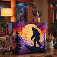 Mystic Bigfoot Path Quilted Tote Bag NCU0NT9363