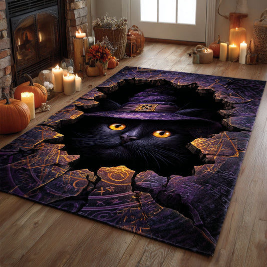 Mystic Black Cat Area Rug NCU0TD734