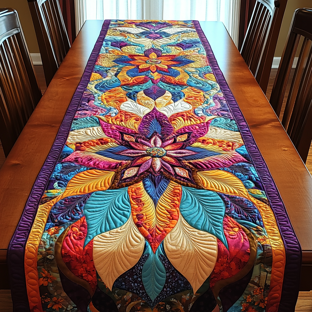 Mystic Bloom Quilted Table Runner NCU0DK4600