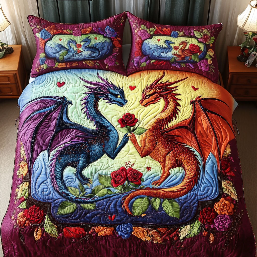Mystic Bond 3-Piece Quilted Bedding Set NCU0NT2617