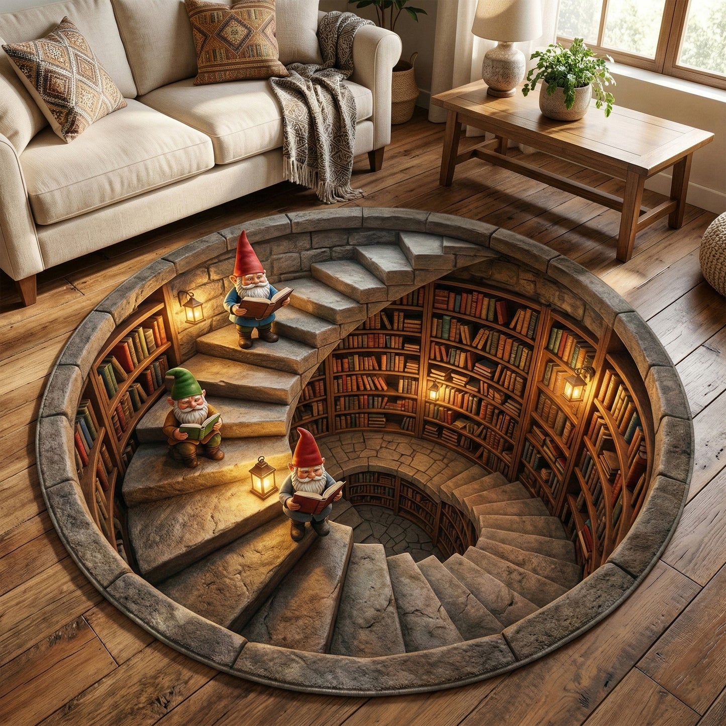 Mystic Book Stair Round Carpet NCU0TV1746