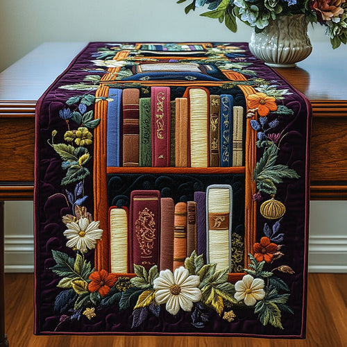 Mystic Bookshelf Quilted Table Runner NCU0NT4297