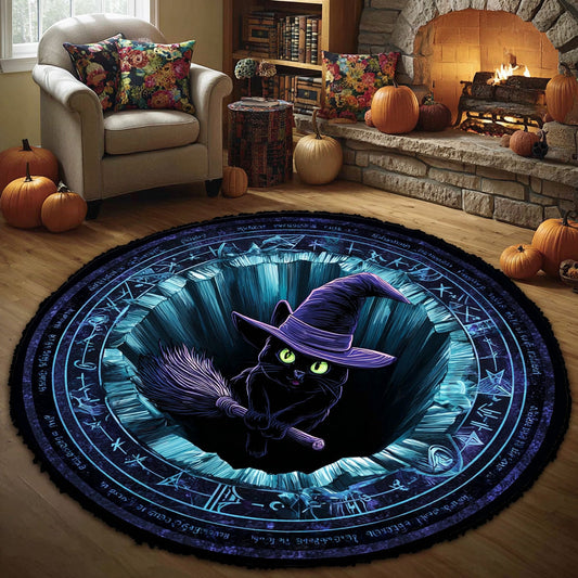 Mystic Broom Quilted Round Mat NCU0VL2913