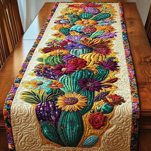 Mystic Cactus Quilted Table Runner NCU0DK9642