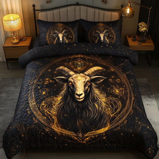 Mystic Capricorn 3-Piece Quilted Bedding Set NCU0NT5714
