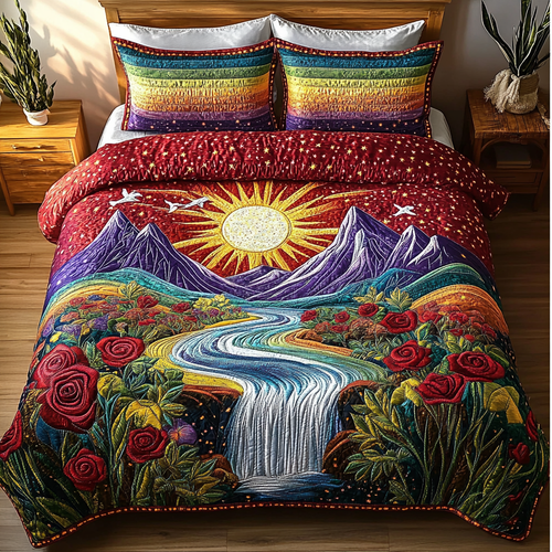 Mystic Cascade 3-Piece Quilted Bedding Set NCU0DK5251