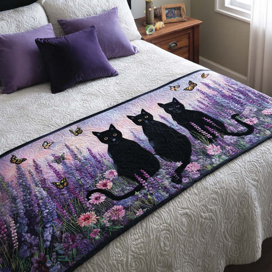 Mystic Cats Quilted Bed Runner NCU0NT9939
