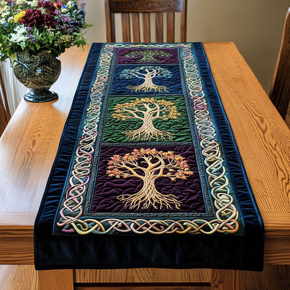 Mystic Celtic Trees Quilted Table Runner NCU0NT4284