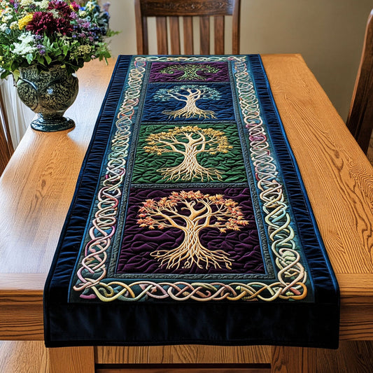 Mystic Celtic Trees Quilted Table Runner NCU0NT4284