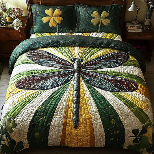 Mystic Clover Breeze 3-Piece Quilted Bedding Set NCU0PT3407