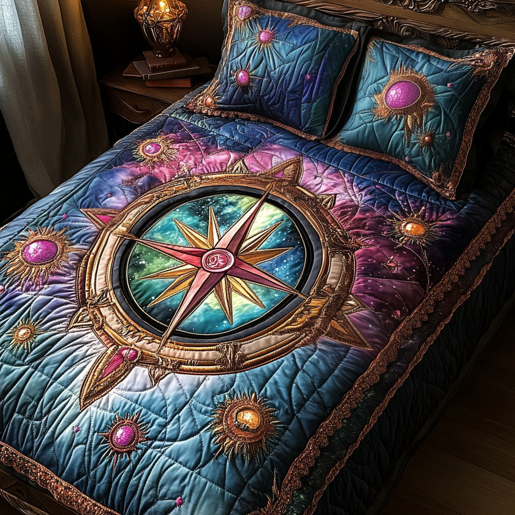 Mystic Compass 3-Piece Quilted Bedding Set NCU0PT3377