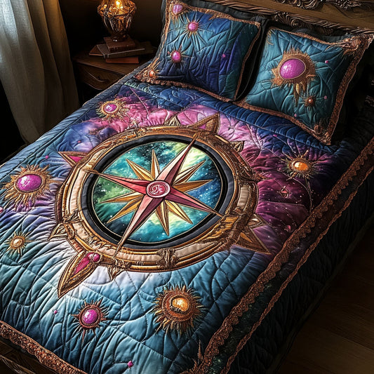 Mystic Compass 3-Piece Quilted Bedding Set NCU0PT3377