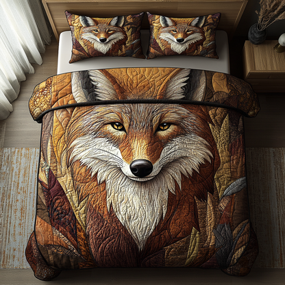 Mystic Coyote 3-Piece Quilted Bedding Set NCU0DV3387