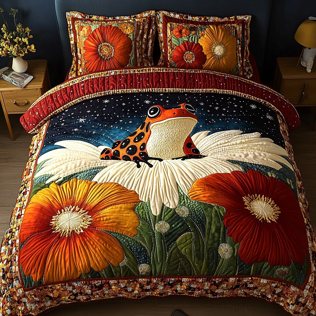 Mystic Croak 3-Piece Quilted Bedding Set NCU0DK4793